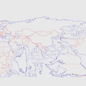 Карта мира бамбуковая вложенная 1200х600 мм