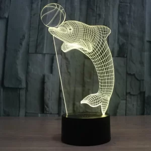 Дельфин 3d ночник led deco lamp