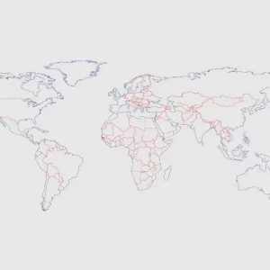 Карта мира бамбук 1850x750 мм