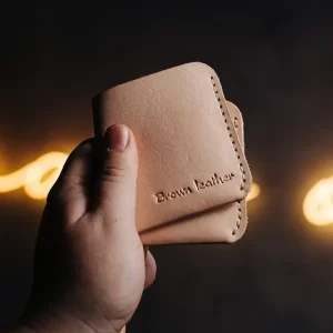 Кожаный кошелек портмоне bi-fold мужской бумажник