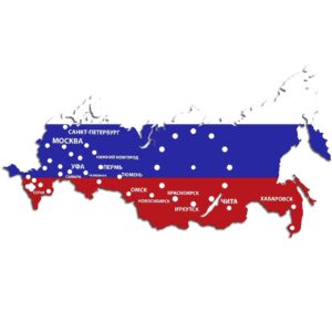 Часы в виде карты России
