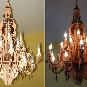 Люстра "Сфинксы" с рисунком фриволите