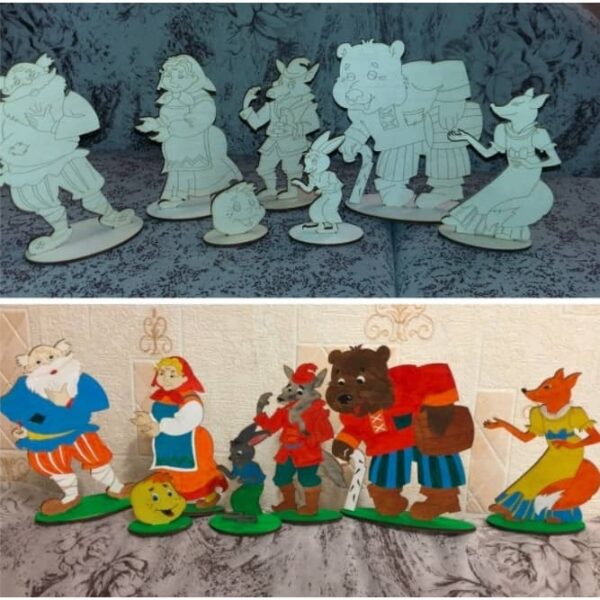 Фигурки сказки Колобок