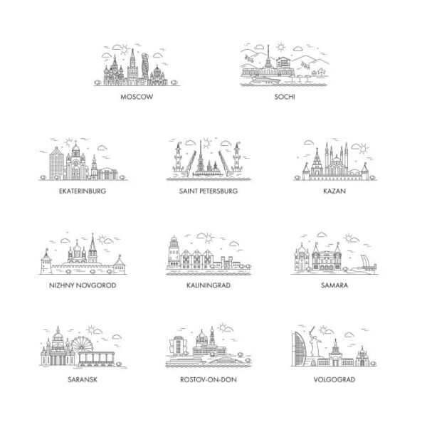 Города России в векторе