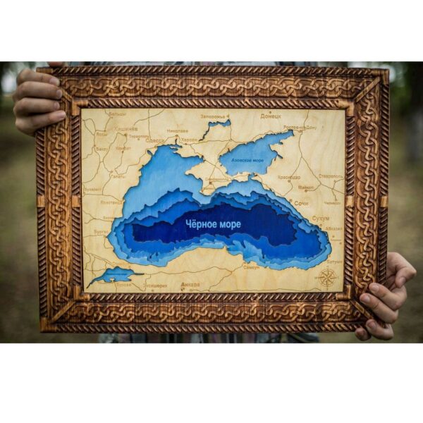 Карта чёрного моря с глубинами