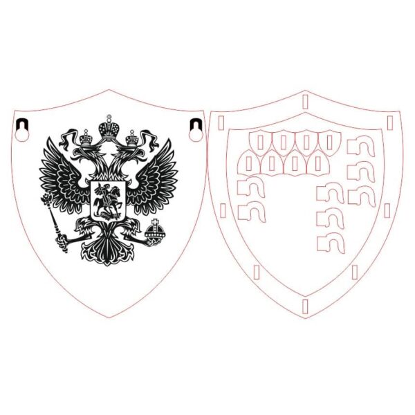 Ключница щит с гербом России