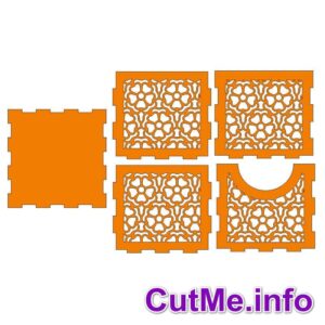 Квадратная салфетница с цветами