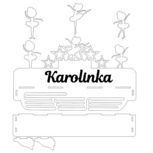 Медальница с полкой балерина