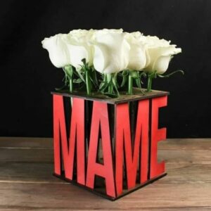 Подставка под колбы с цветами Маме