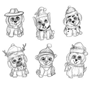 Рисованные собачки