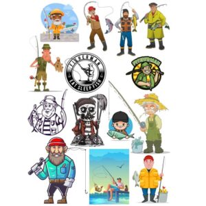 Рисунки и логотипы с рыбаками