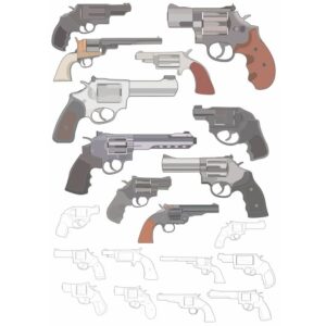 Рисунки револьверов