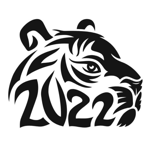 Рисунок с головой тигра 2022