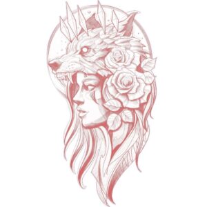 Рисунок ведьмы для гравировки