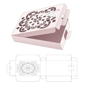 Широкая плоская коробка с застёжкой