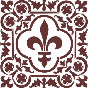 Трафарет с геральдической лилией