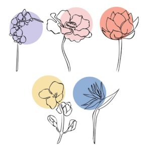 Векторные рисунки цветов