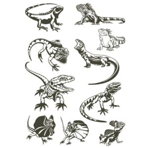 Рисунки ящериц и варанов